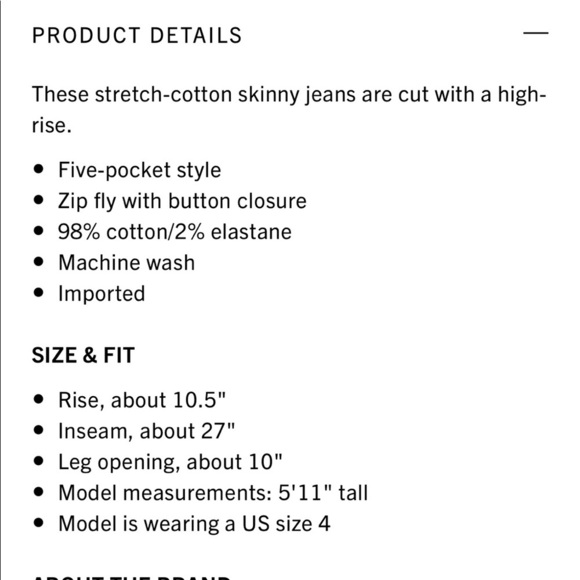 Rag & Bone navy high rise pull on skinny jeans - Picture 3 of 9